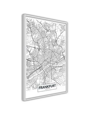 Poster  City map: Frankfurt